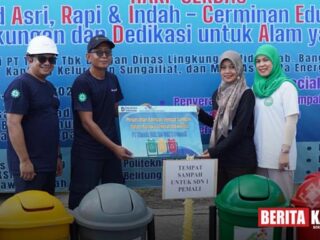 PT Timah Serahkan Bantuan Tempat Sampah Terpilah ke SDN 1 Pemali