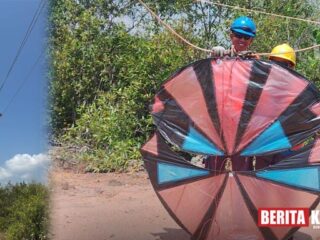 Listrik di Wilayah Tebing Padam Akibat Layangan Warga