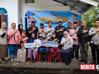 PT Timah Bersama Polres Karimun Beri Hadiah Rumah Layak Huni Untuk Nelayan